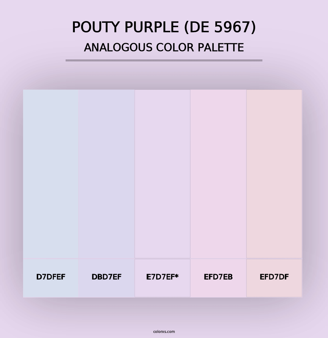 Pouty Purple (DE 5967) - Analogous Color Palette