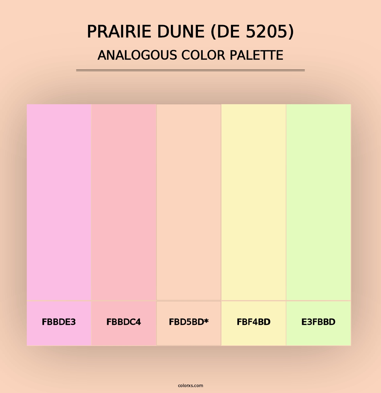 Prairie Dune (DE 5205) - Analogous Color Palette