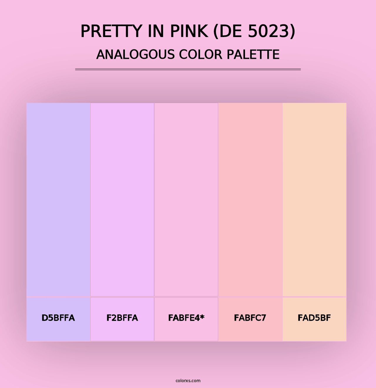 Pretty in Pink (DE 5023) - Analogous Color Palette