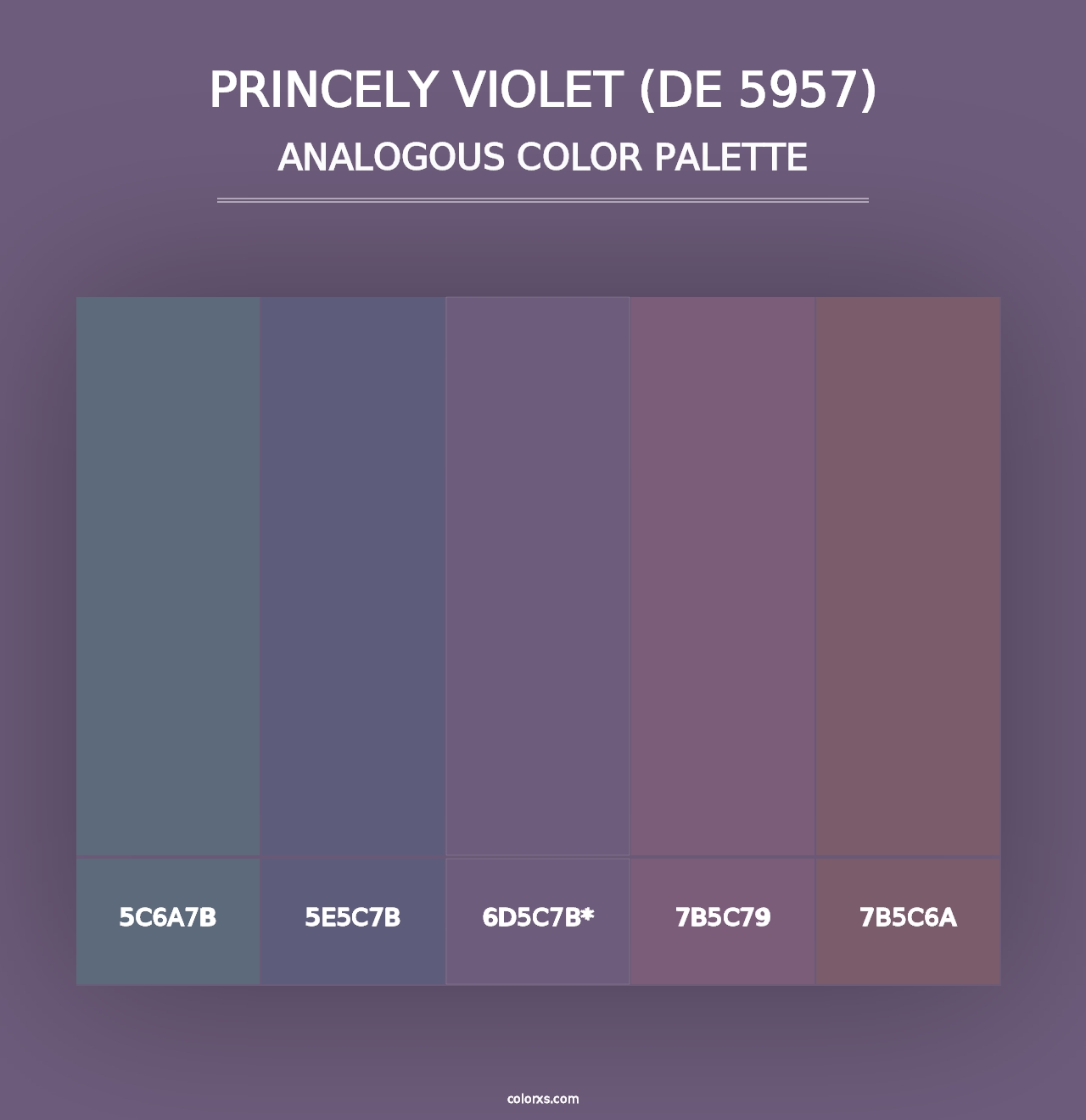 Princely Violet (DE 5957) - Analogous Color Palette