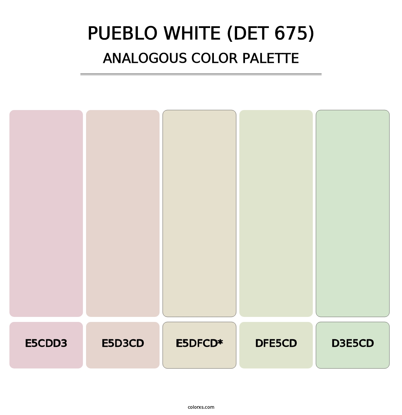 Pueblo White (DET 675) - Analogous Color Palette