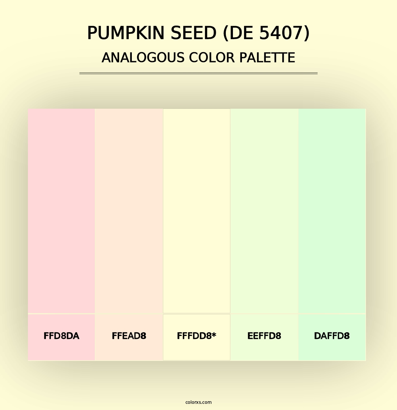 Pumpkin Seed (DE 5407) - Analogous Color Palette