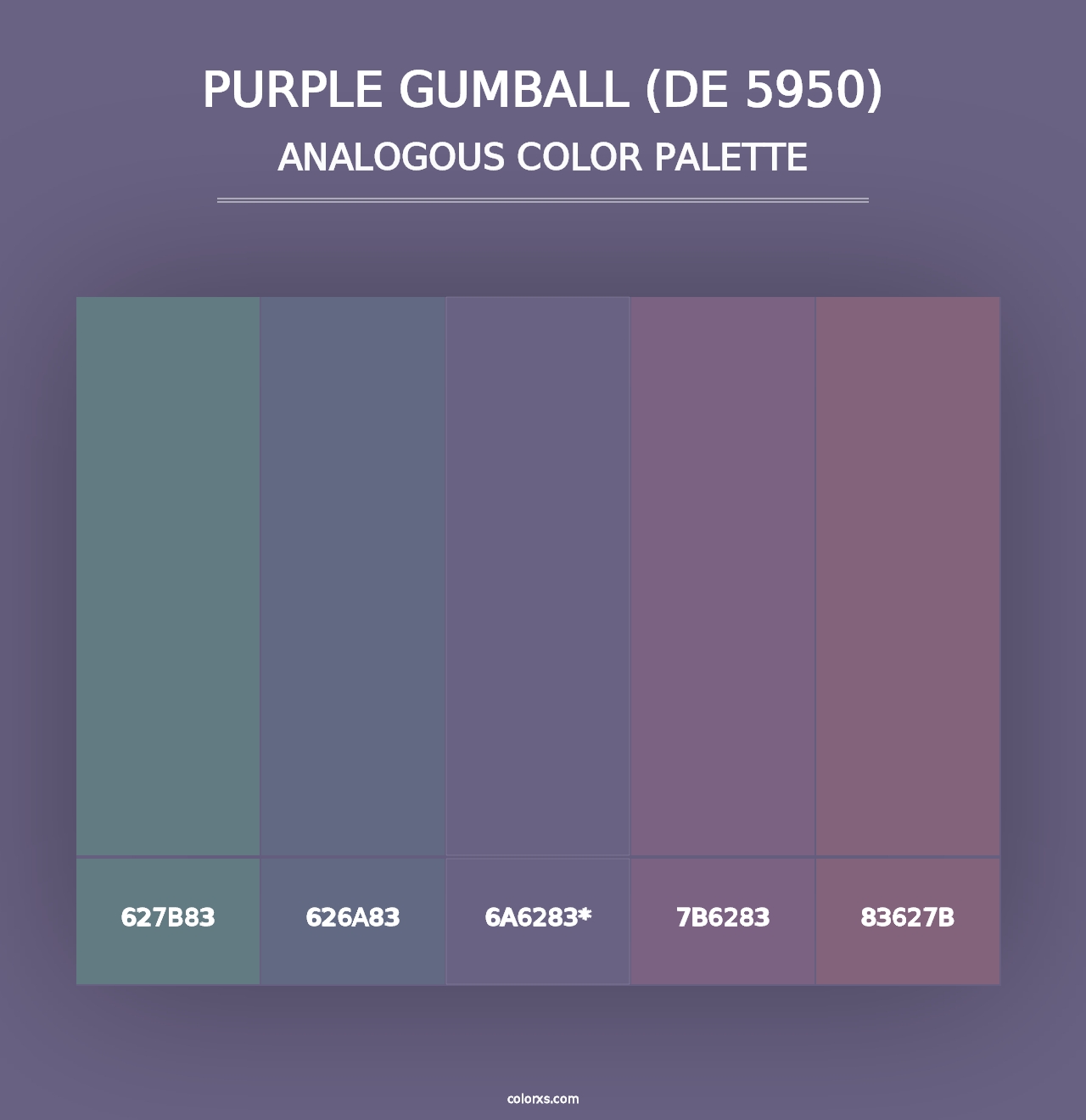 Purple Gumball (DE 5950) - Analogous Color Palette