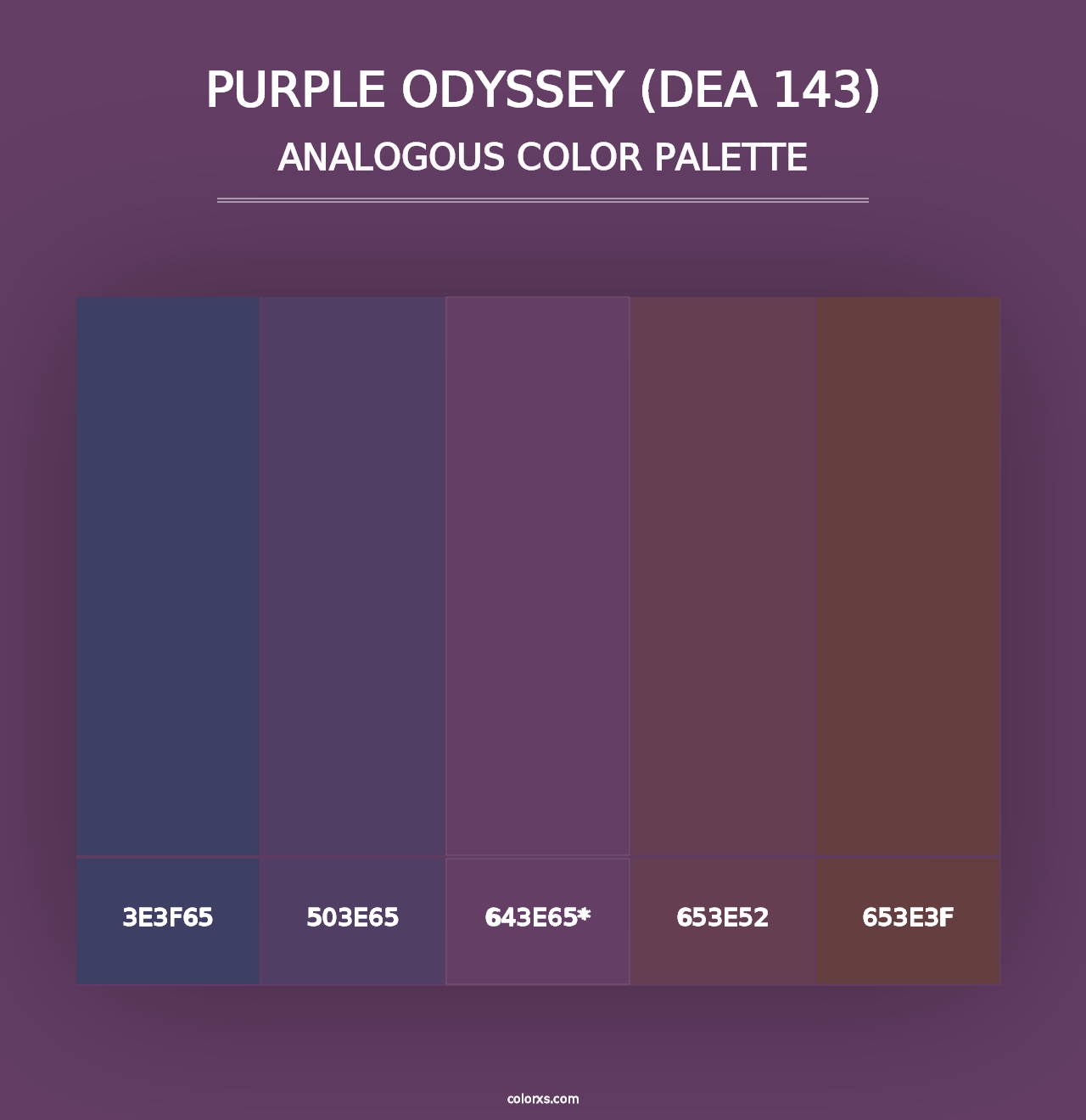 Purple Odyssey (DEA 143) - Analogous Color Palette