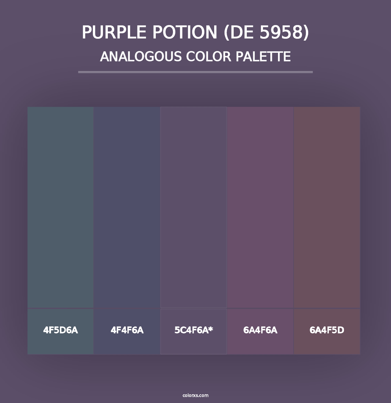 Purple Potion (DE 5958) - Analogous Color Palette