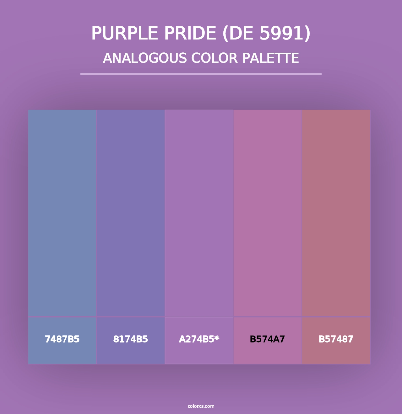 Purple Pride (DE 5991) - Analogous Color Palette