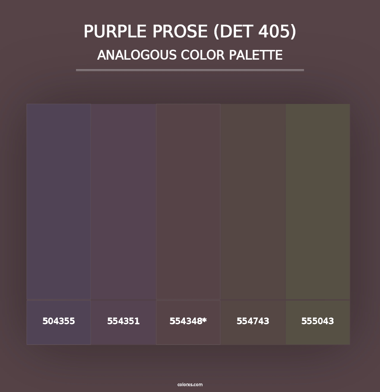 Purple Prose (DET 405) - Analogous Color Palette