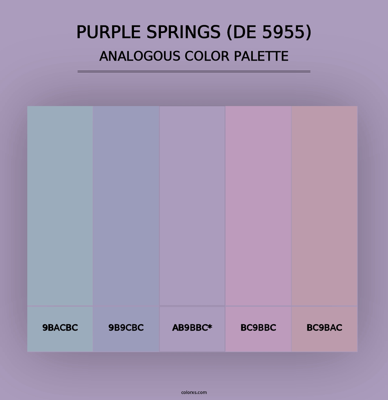 Purple Springs (DE 5955) - Analogous Color Palette