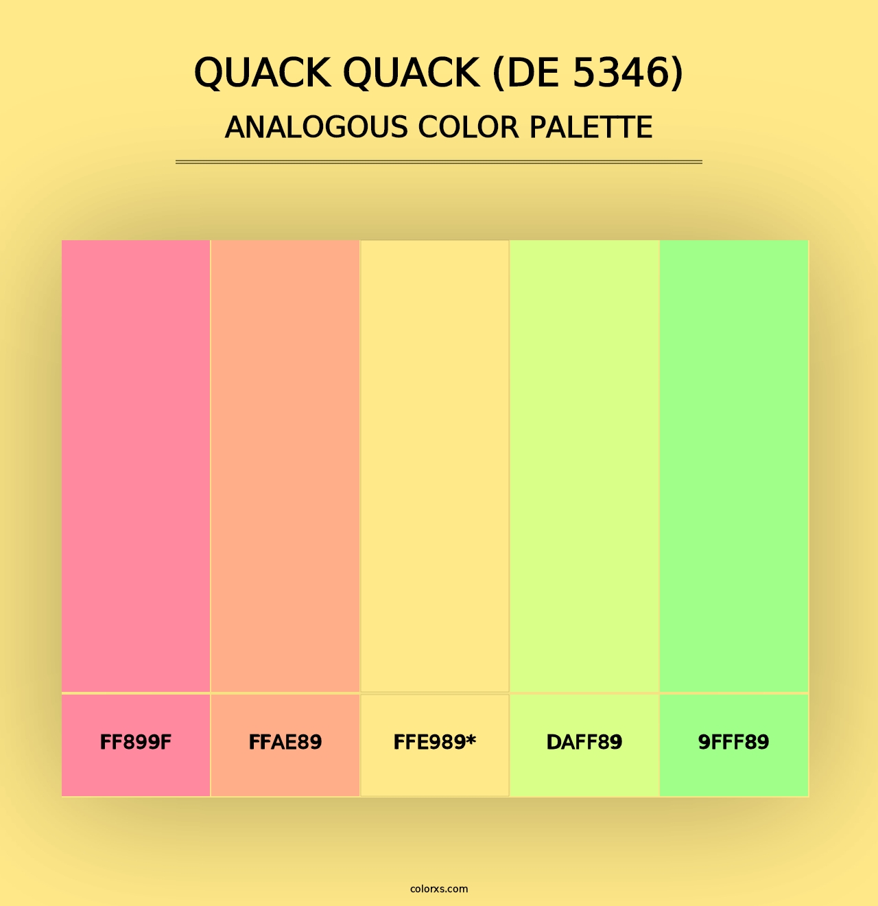 Quack Quack (DE 5346) - Analogous Color Palette