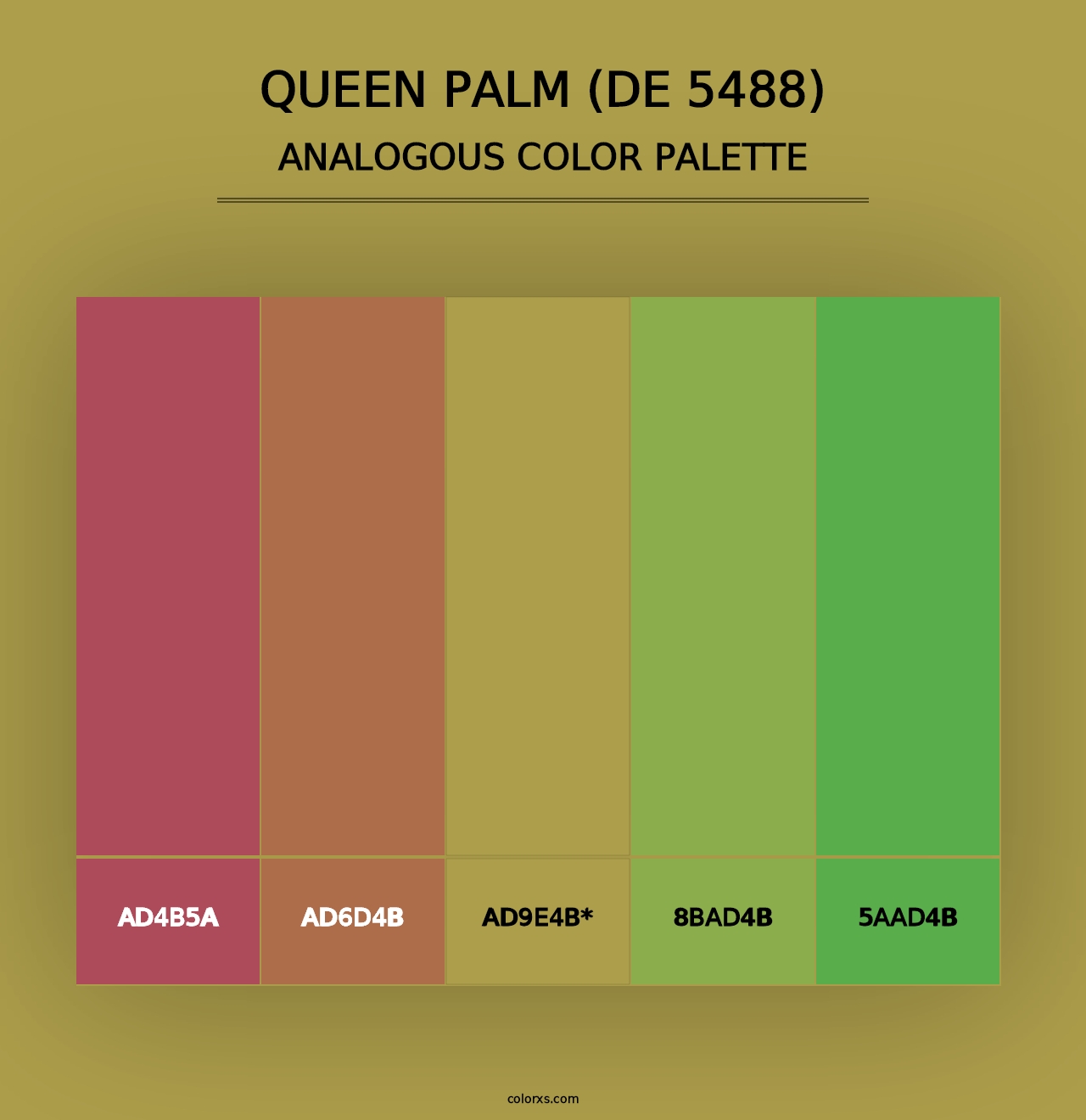 Queen Palm (DE 5488) - Analogous Color Palette