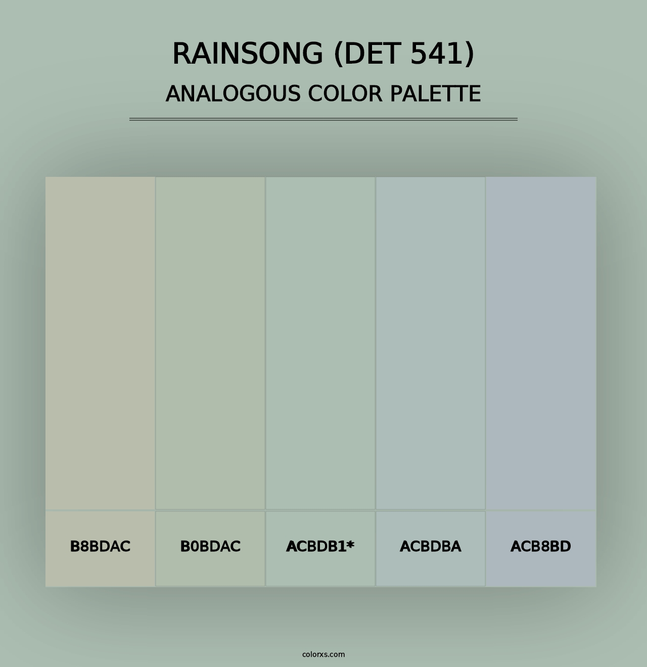 Rainsong (DET 541) - Analogous Color Palette