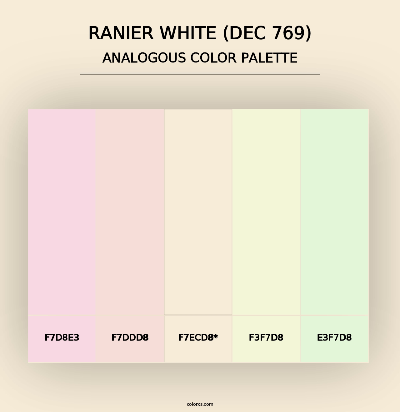 Ranier White (DEC 769) - Analogous Color Palette