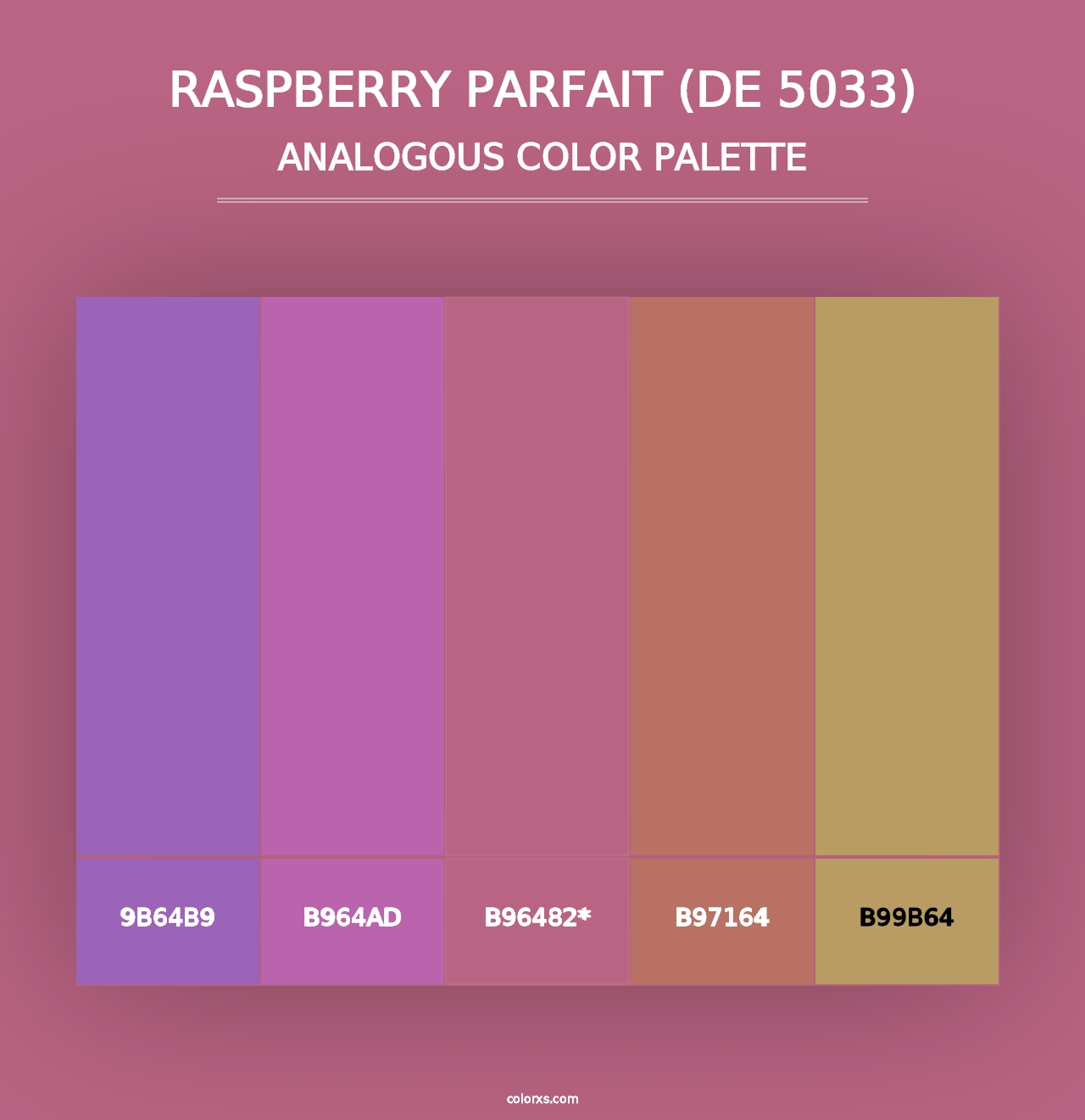 Raspberry Parfait (DE 5033) - Analogous Color Palette