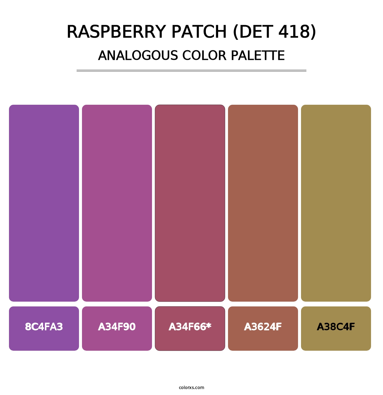 Raspberry Patch (DET 418) - Analogous Color Palette