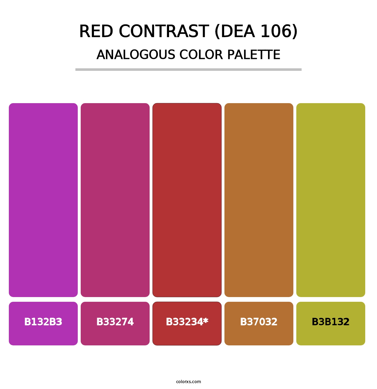 Red Contrast (DEA 106) - Analogous Color Palette