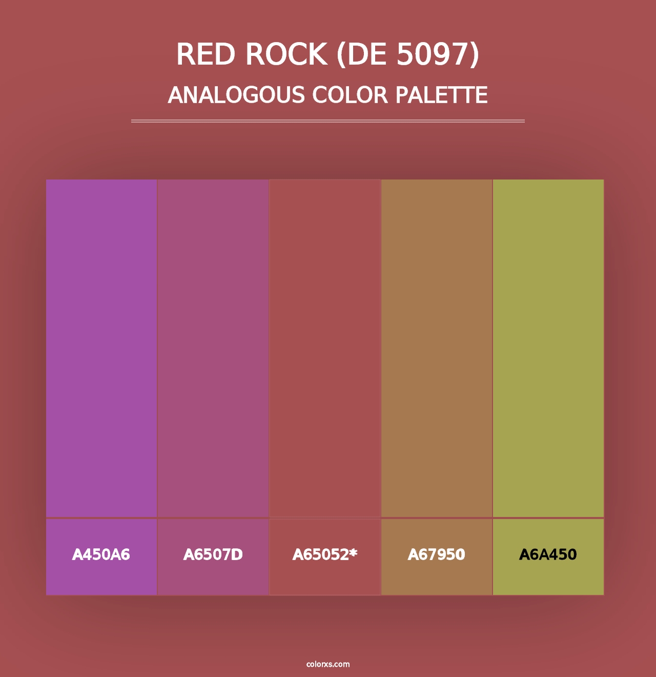 Red Rock (DE 5097) - Analogous Color Palette