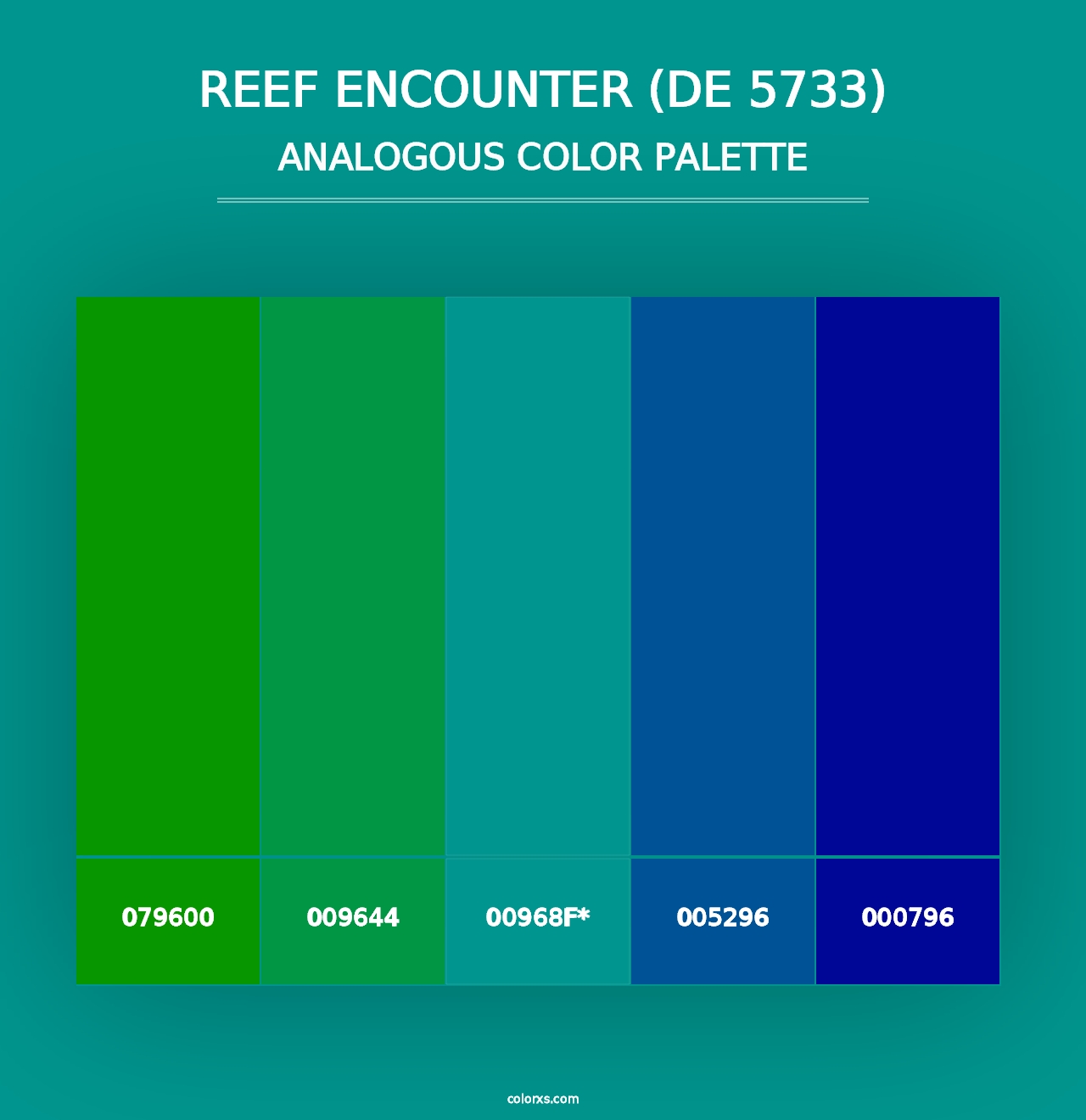 Reef Encounter (DE 5733) - Analogous Color Palette