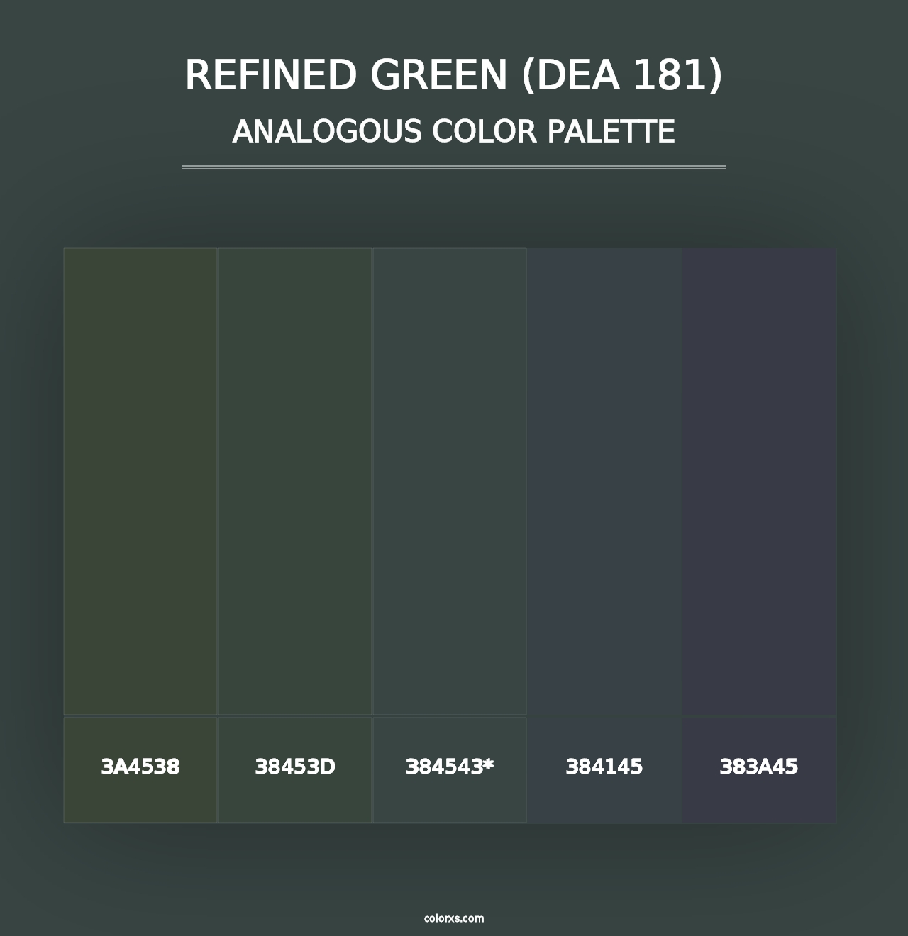 Refined Green (DEA 181) - Analogous Color Palette