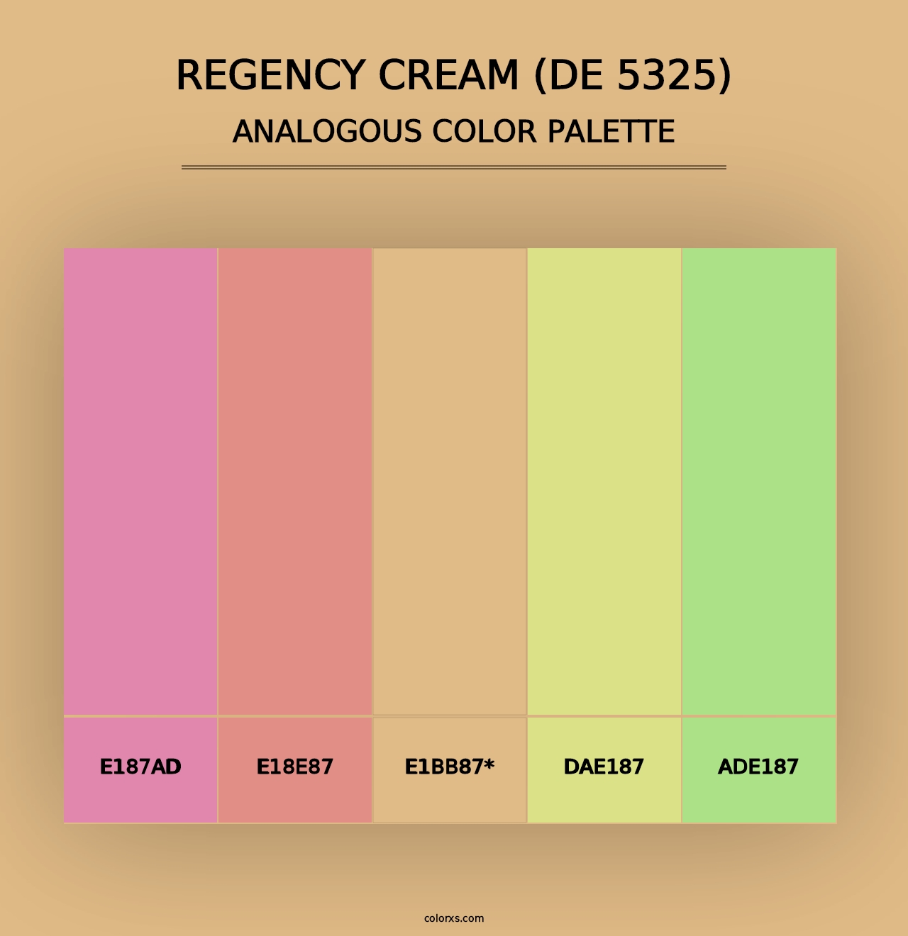 Regency Cream (DE 5325) - Analogous Color Palette