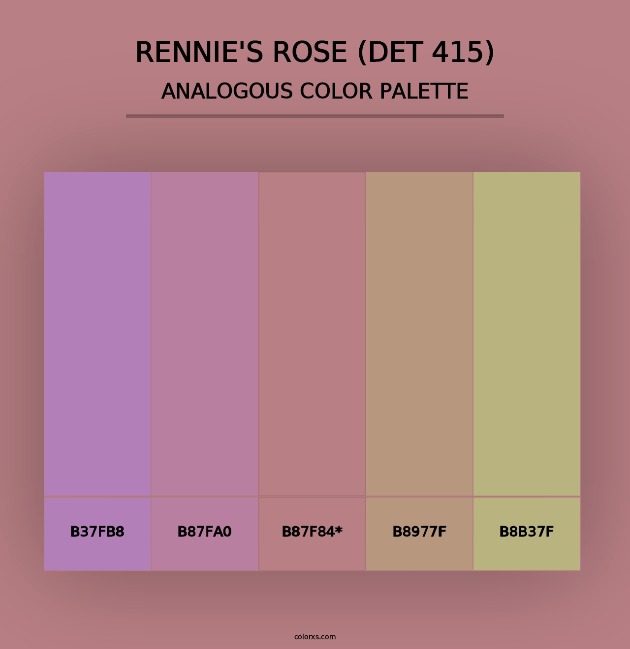 Rennie's Rose (DET 415) - Analogous Color Palette