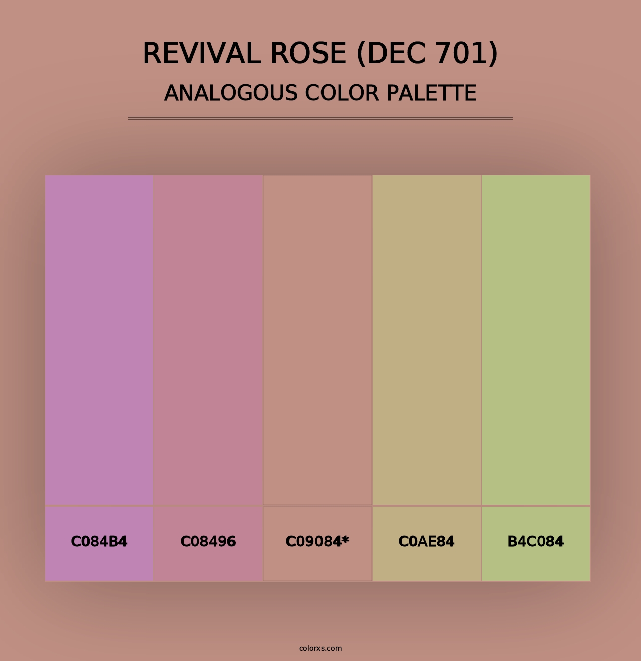 Revival Rose (DEC 701) - Analogous Color Palette