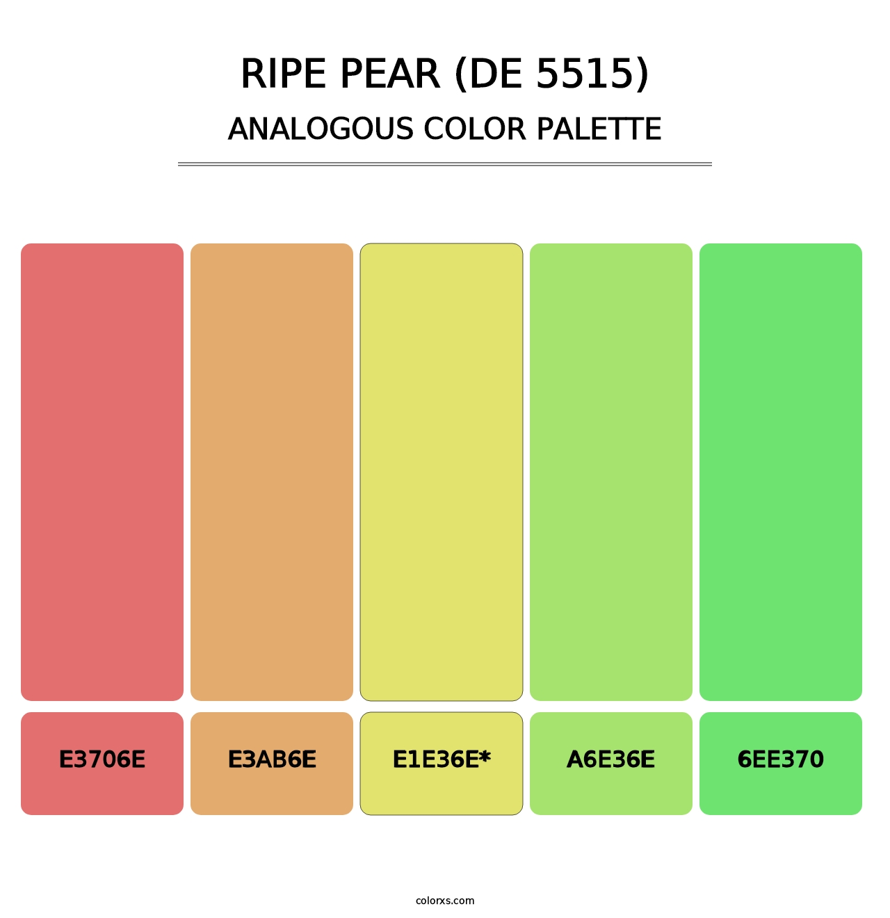 Ripe Pear (DE 5515) - Analogous Color Palette