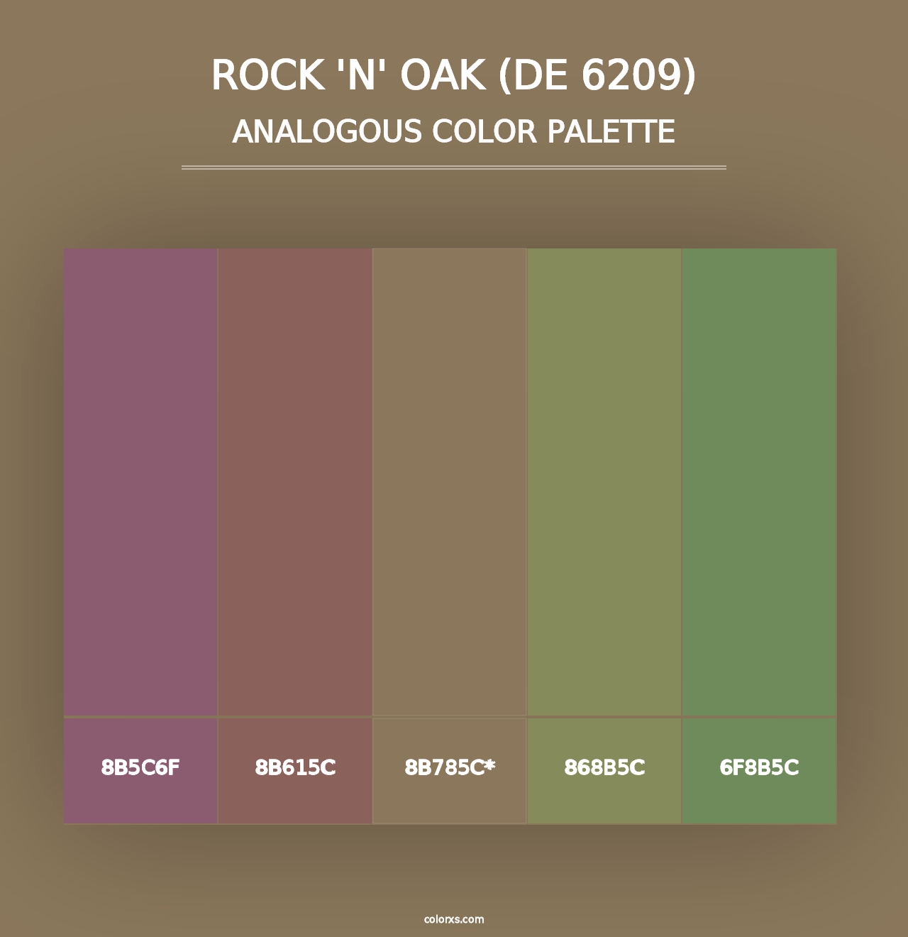 Rock 'n' Oak (DE 6209) - Analogous Color Palette