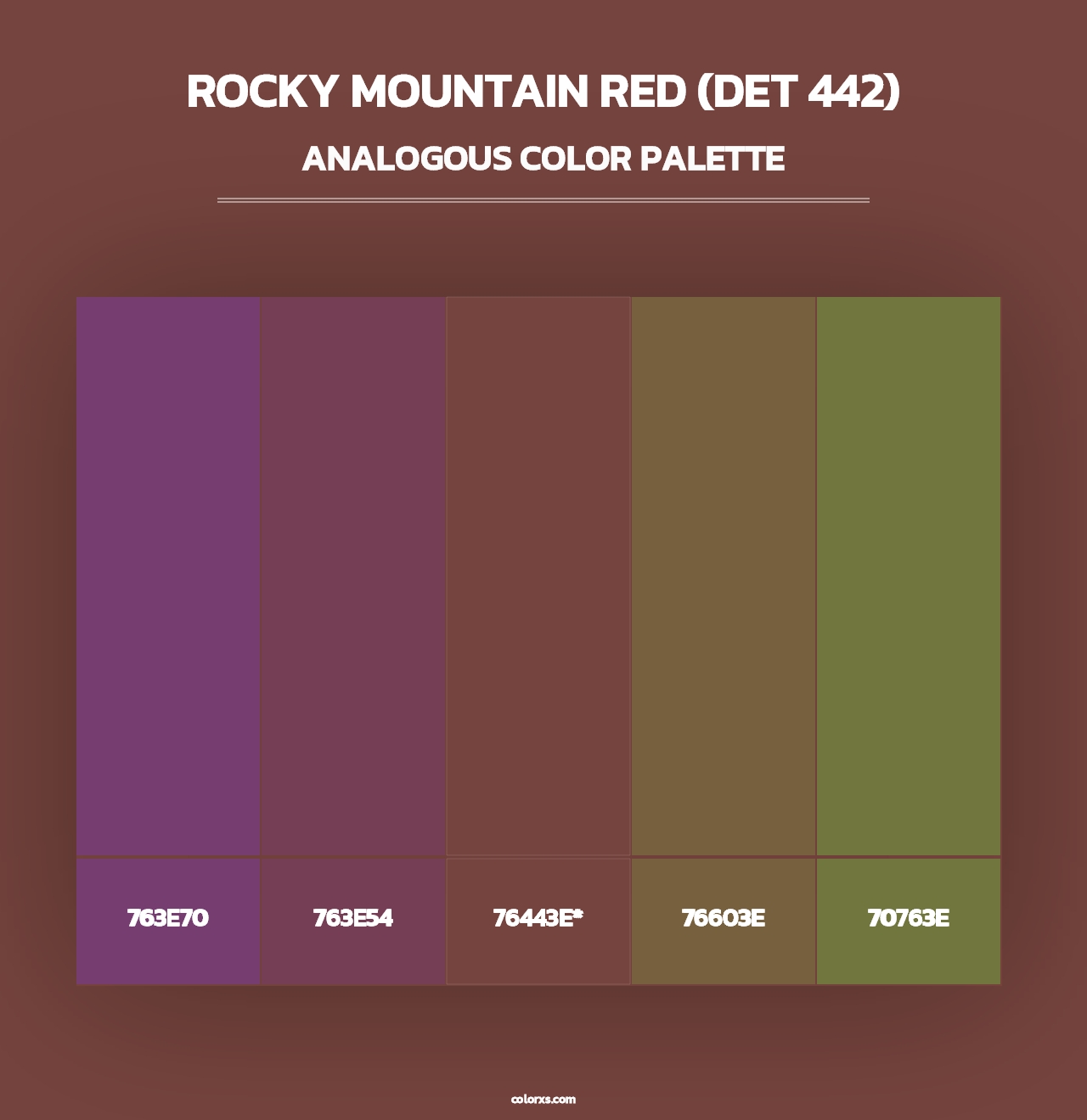 Rocky Mountain Red (DET 442) - Analogous Color Palette