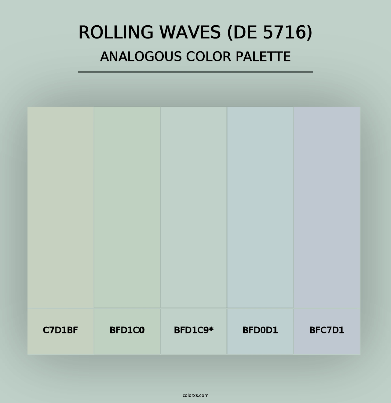 Rolling Waves (DE 5716) - Analogous Color Palette