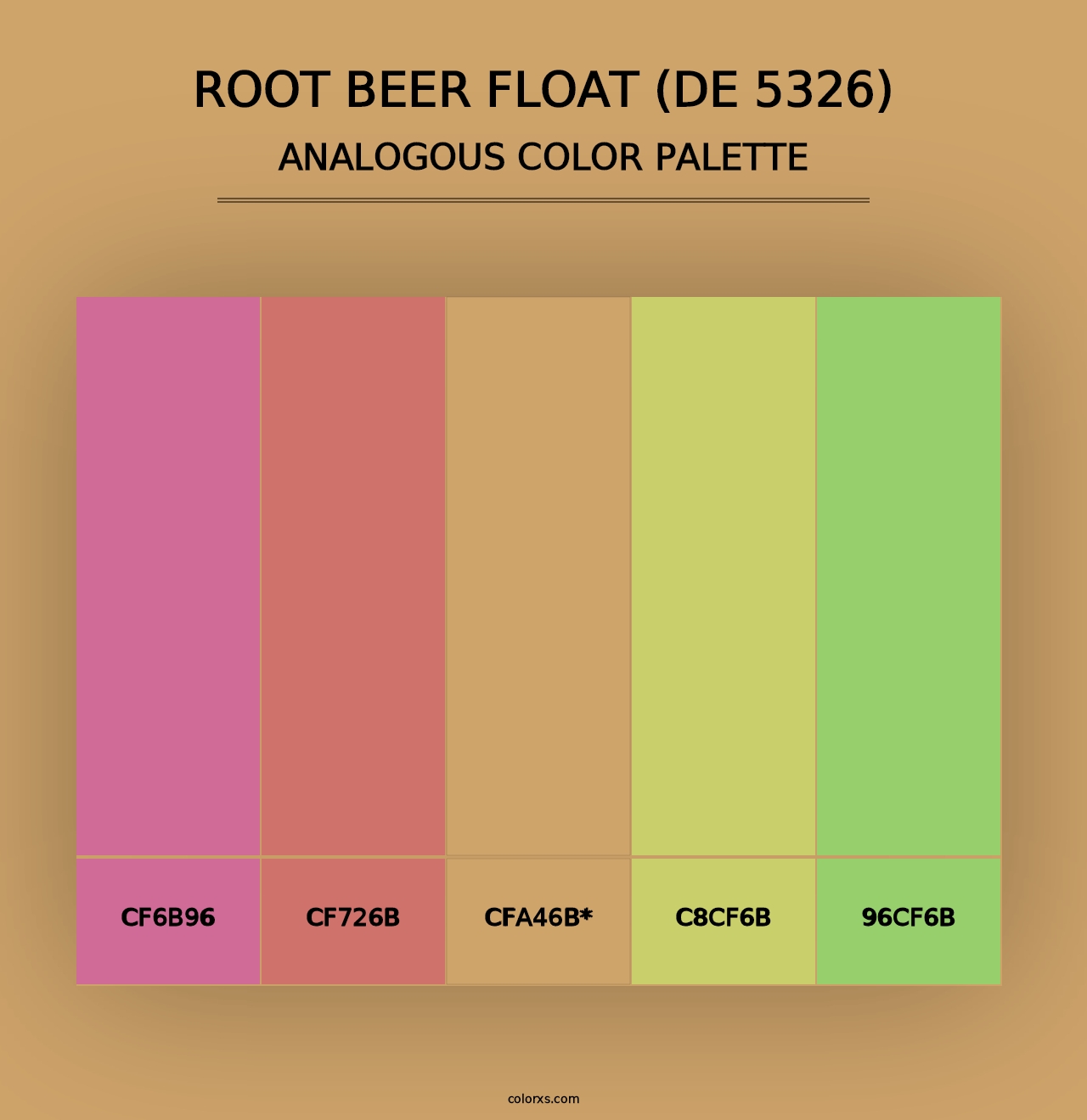 Root Beer Float (DE 5326) - Analogous Color Palette