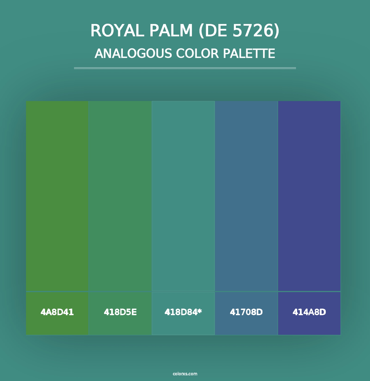 Royal Palm (DE 5726) - Analogous Color Palette