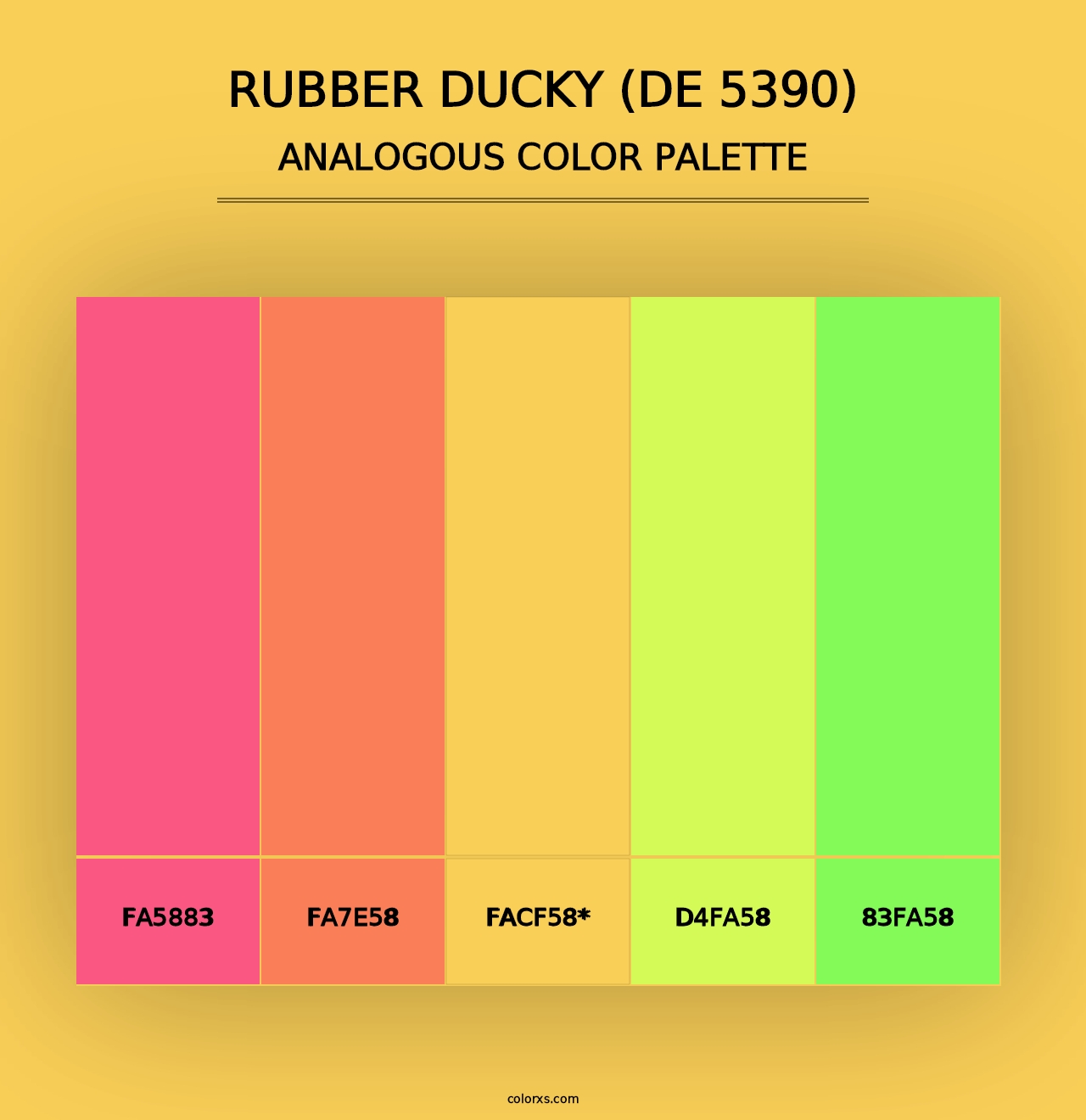 Rubber Ducky (DE 5390) - Analogous Color Palette