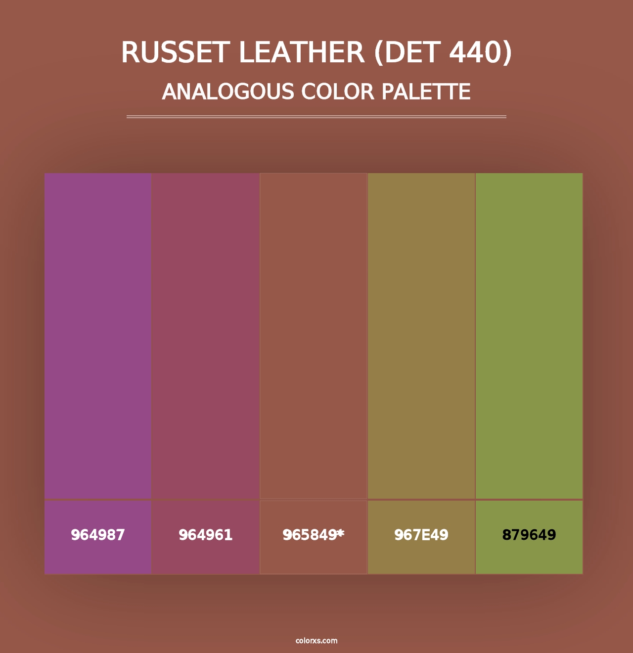 Russet Leather (DET 440) - Analogous Color Palette