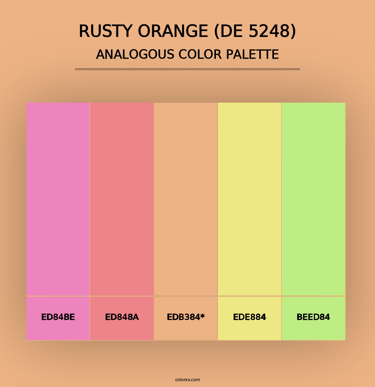 Rusty Orange (DE 5248) - Analogous Color Palette