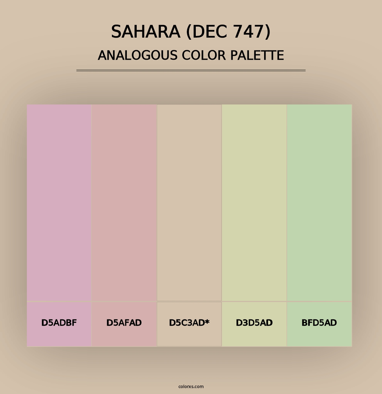 Sahara (DEC 747) - Analogous Color Palette