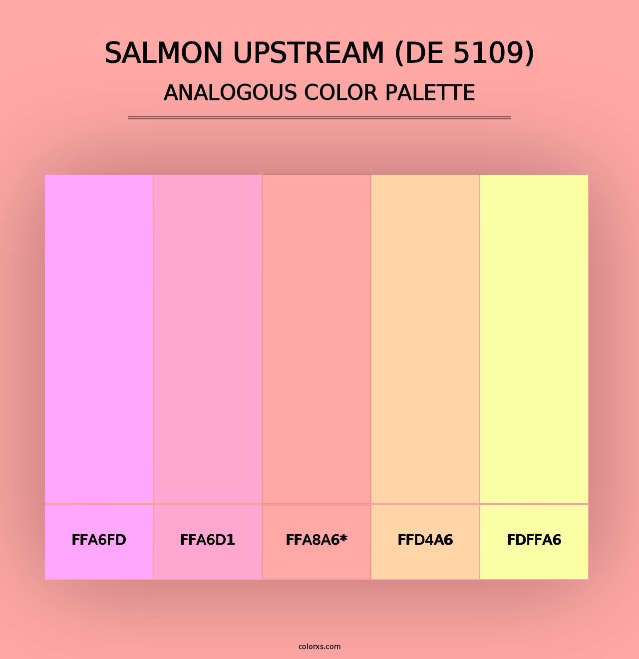 Salmon Upstream (DE 5109) - Analogous Color Palette