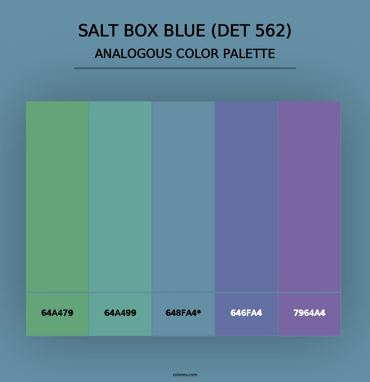 Salt Box Blue (DET 562) - Analogous Color Palette