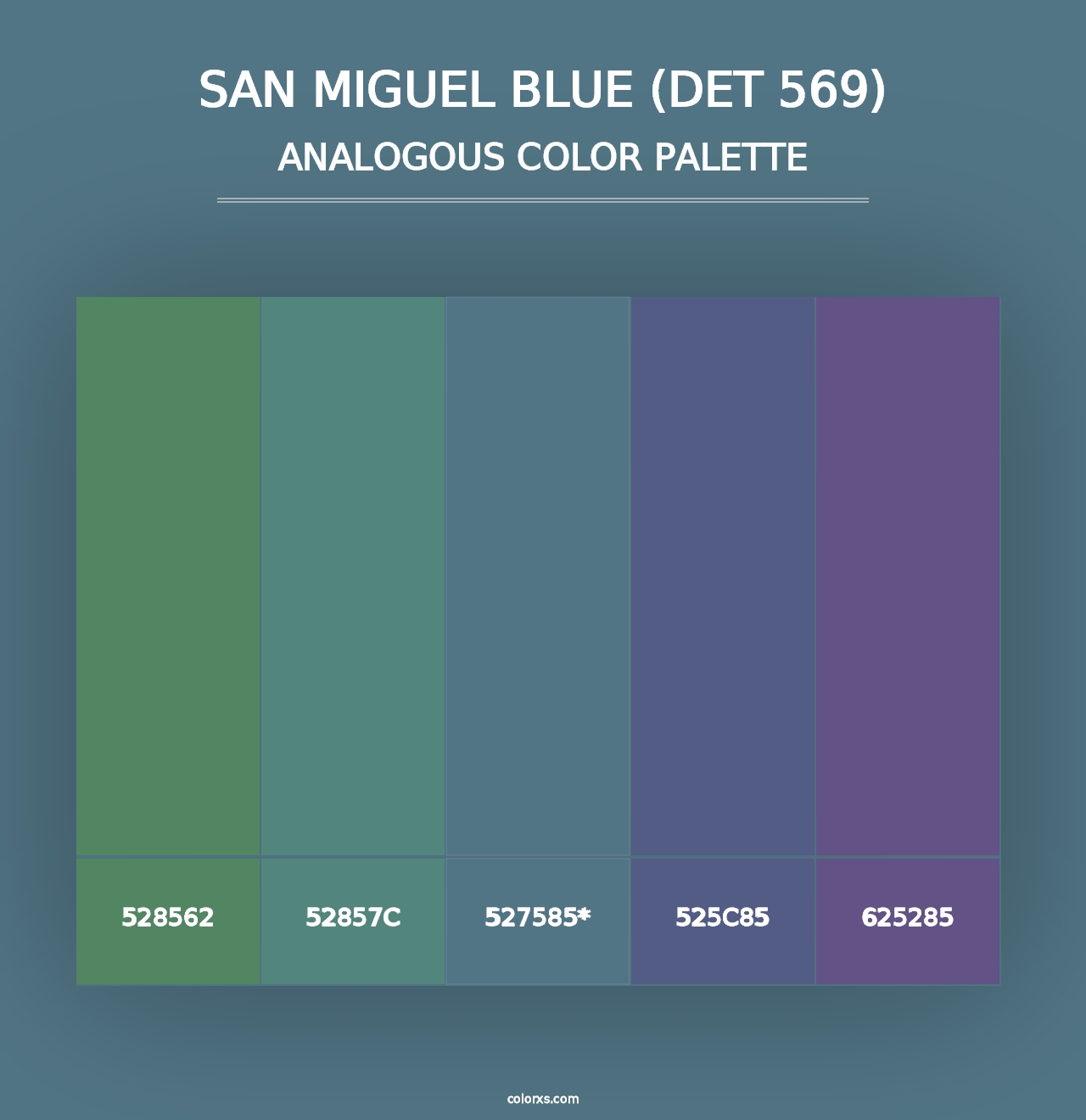 San Miguel Blue (DET 569) - Analogous Color Palette