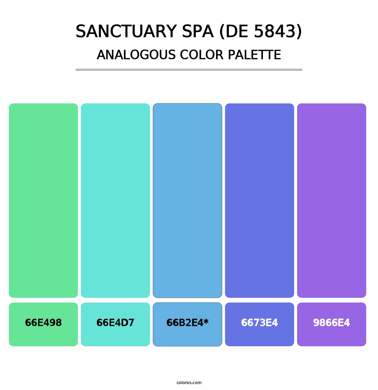 Sanctuary Spa (DE 5843) - Analogous Color Palette