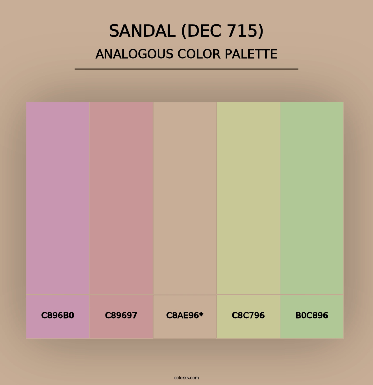 Sandal (DEC 715) - Analogous Color Palette