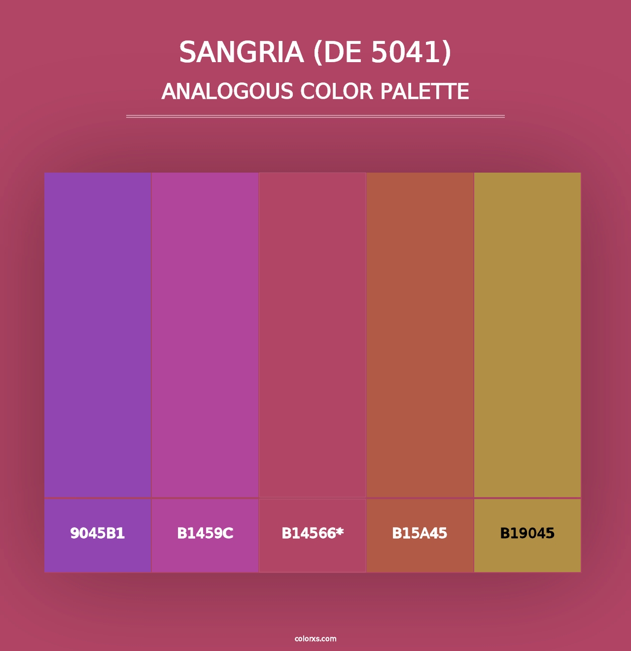 Sangria (DE 5041) - Analogous Color Palette