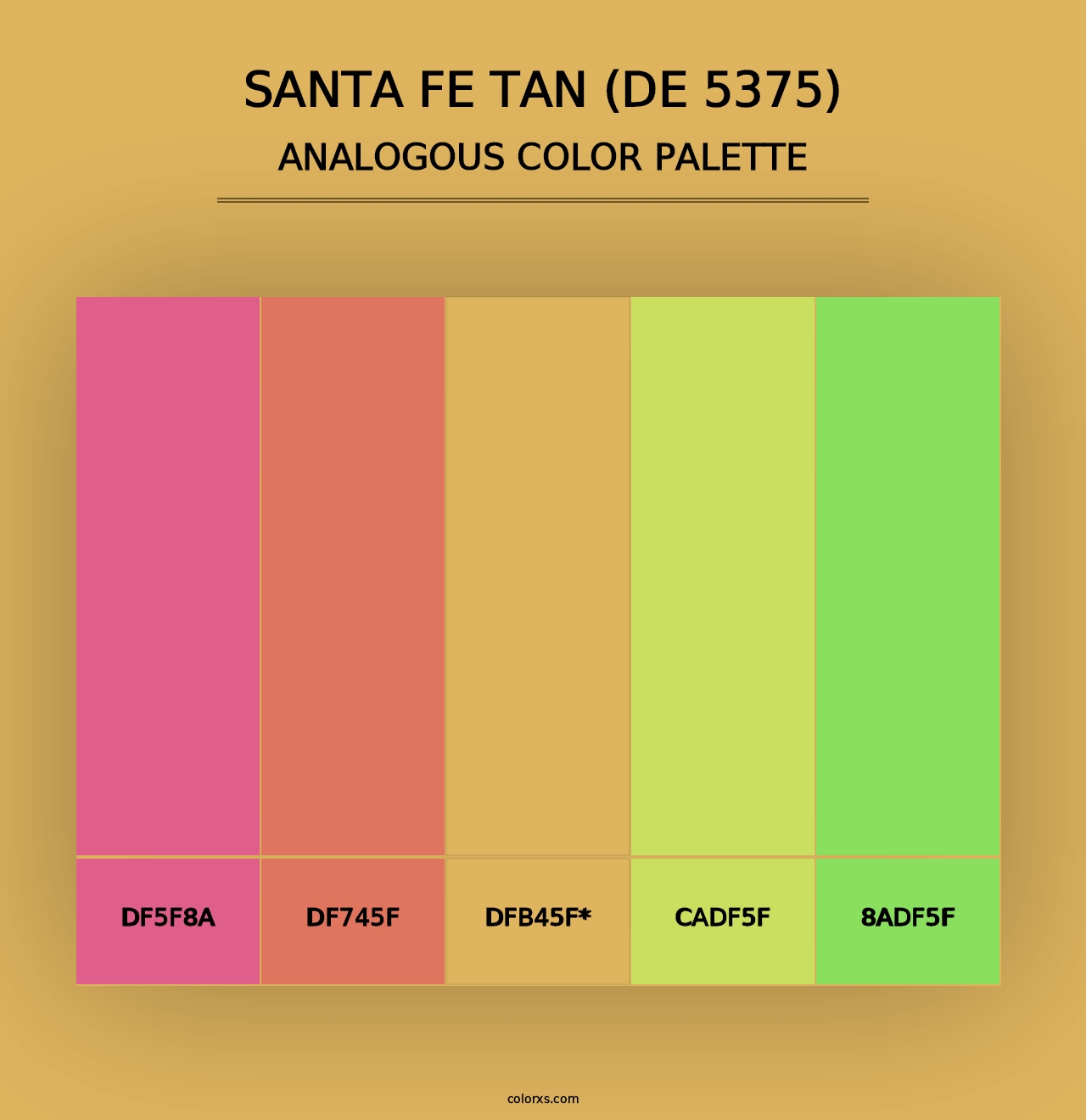 Santa Fe Tan (DE 5375) - Analogous Color Palette