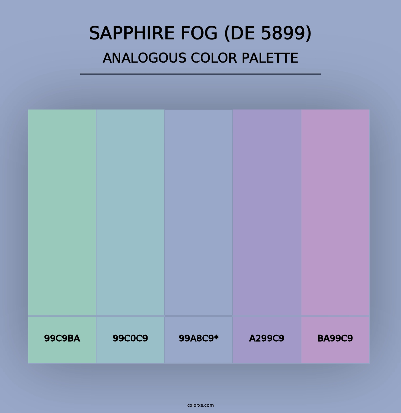 Sapphire Fog (DE 5899) - Analogous Color Palette