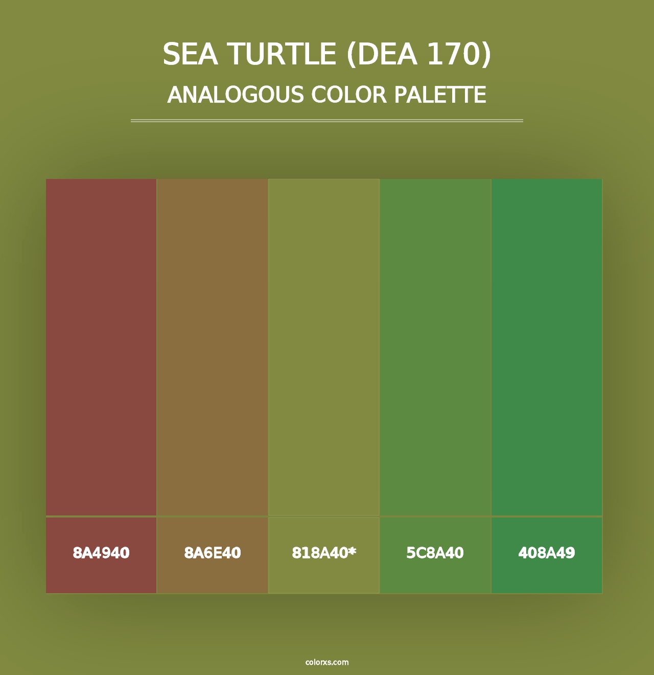 Sea Turtle (DEA 170) - Analogous Color Palette