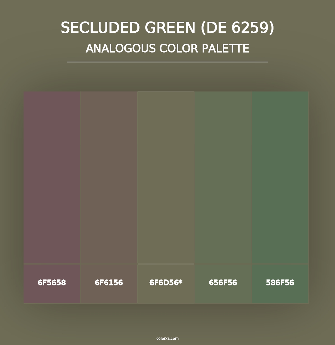 Secluded Green (DE 6259) - Analogous Color Palette