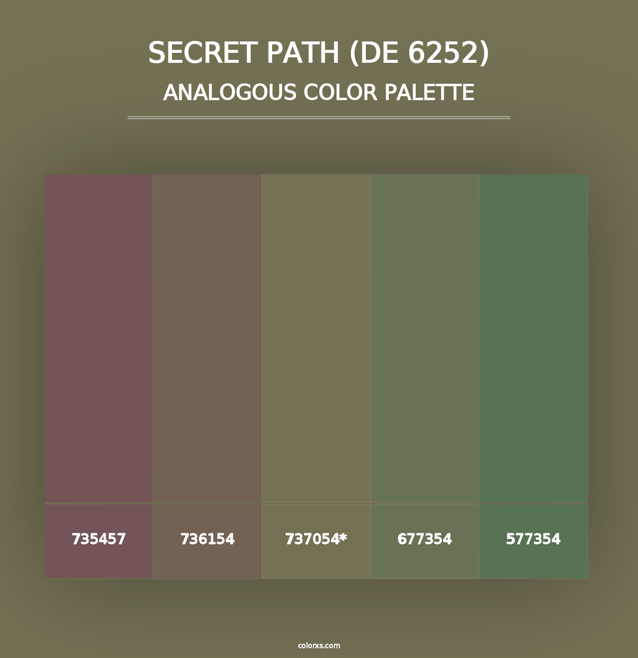 Secret Path (DE 6252) - Analogous Color Palette