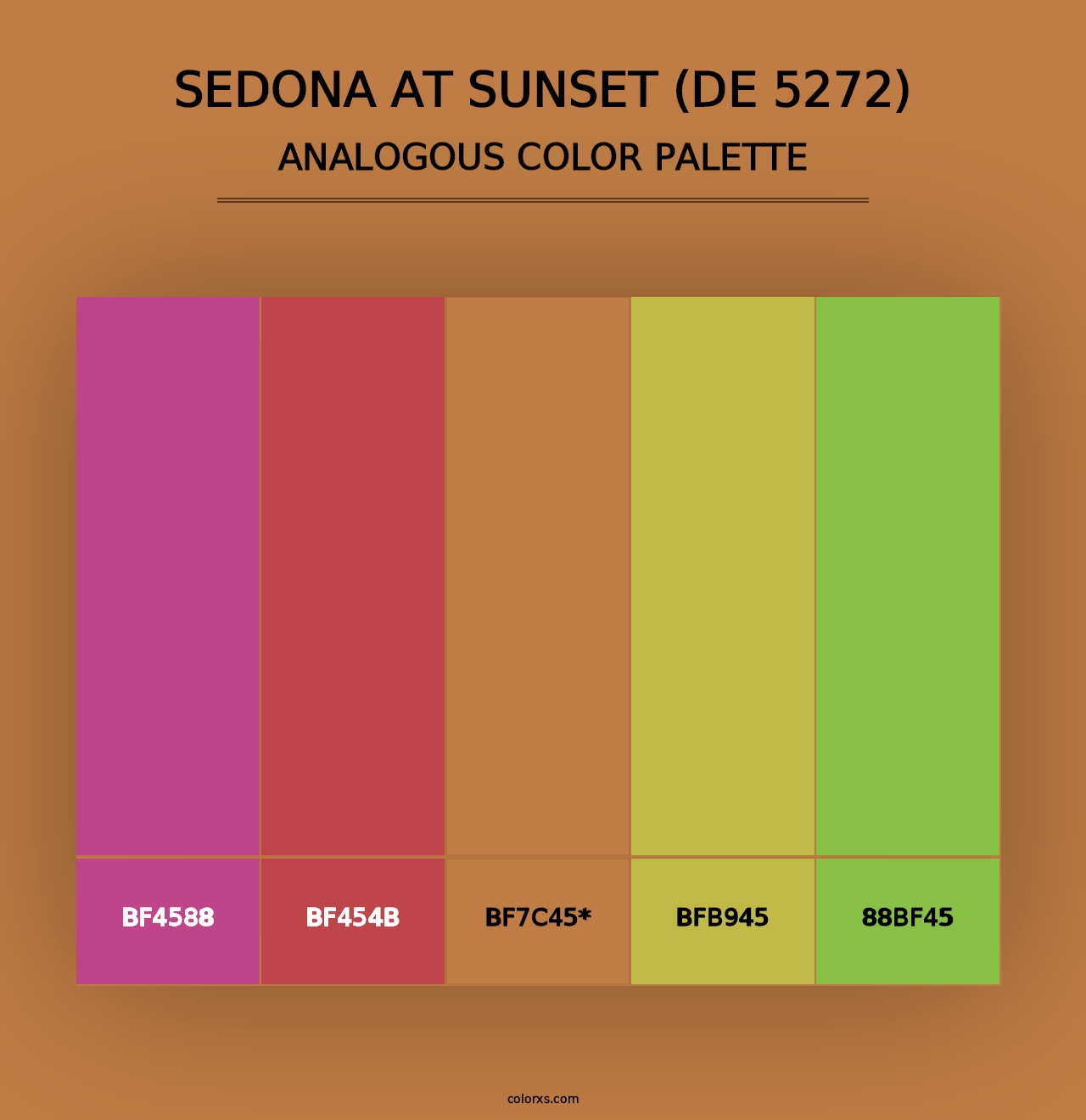 Sedona at Sunset (DE 5272) - Analogous Color Palette