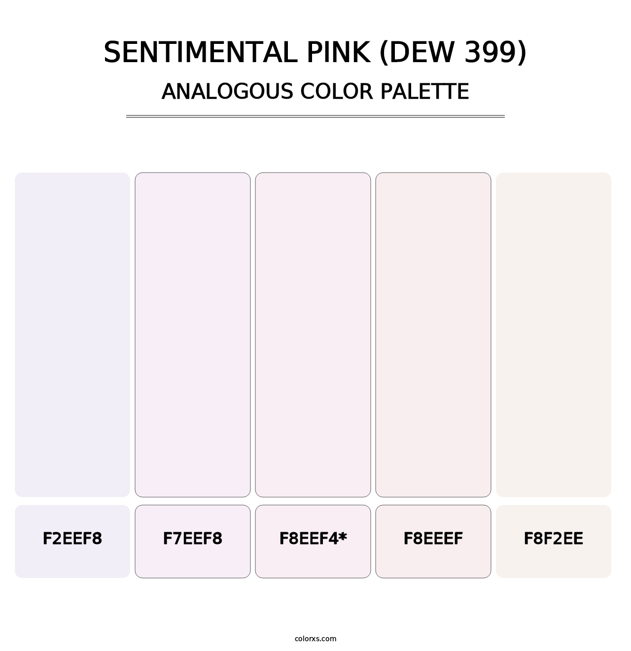 Sentimental Pink (DEW 399) - Analogous Color Palette