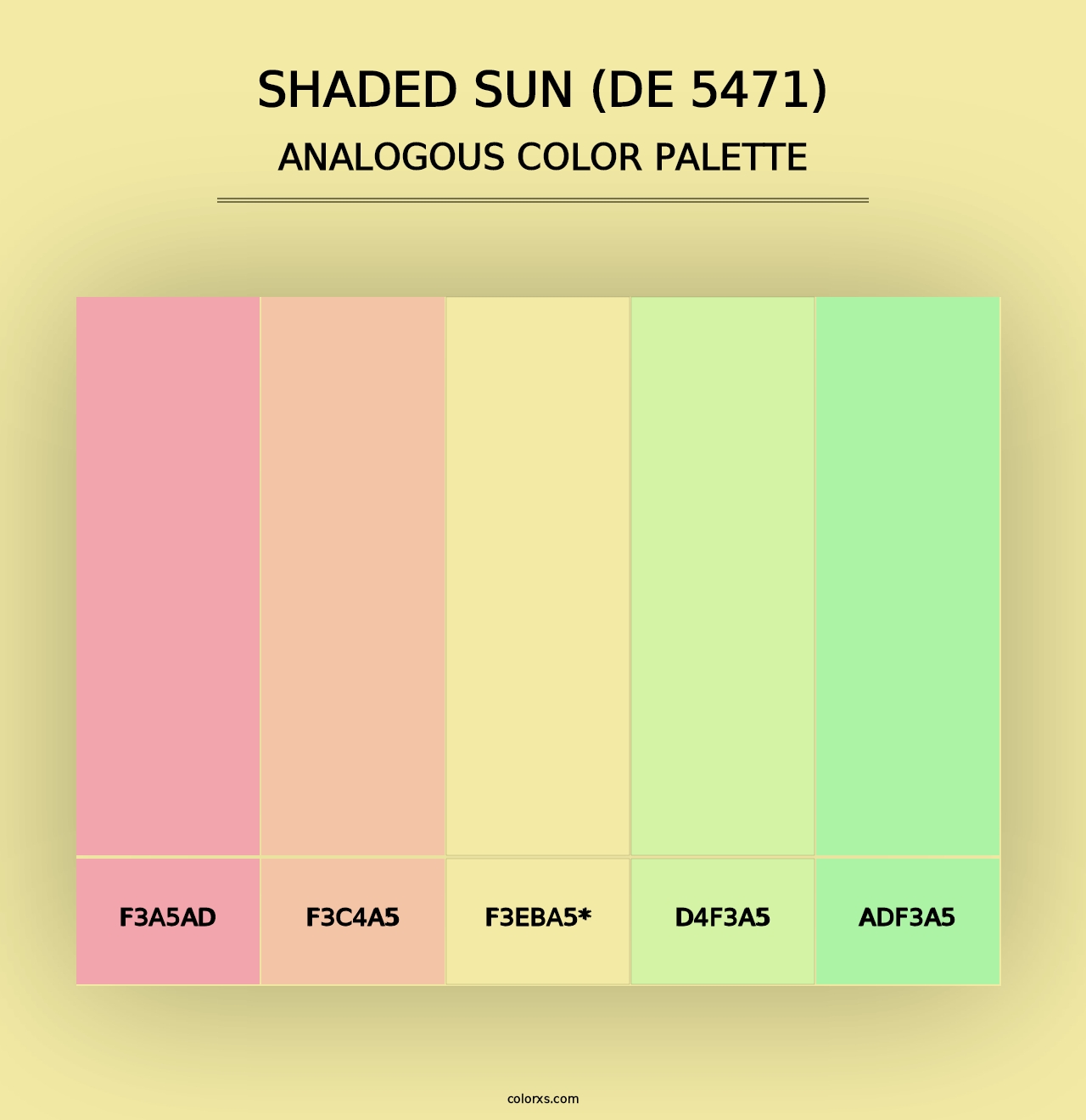 Shaded Sun (DE 5471) - Analogous Color Palette