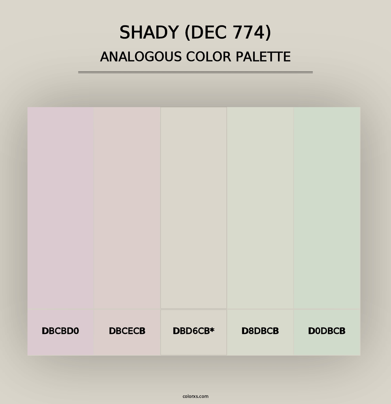 Shady (DEC 774) - Analogous Color Palette